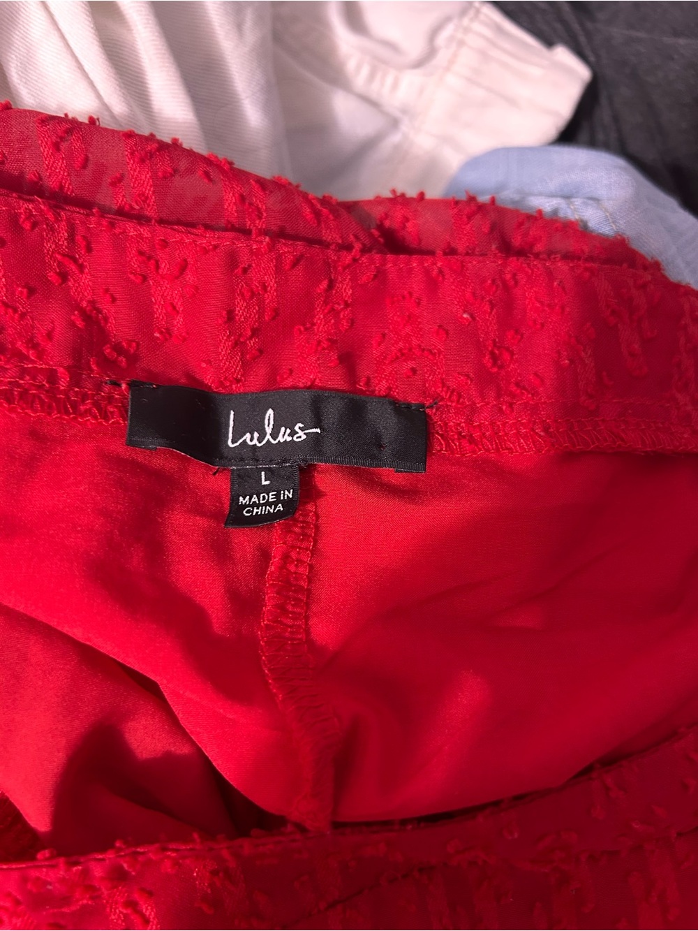 Key West Cutie Red Jacquard tiered midi skirt size large - Picture 7 of 9